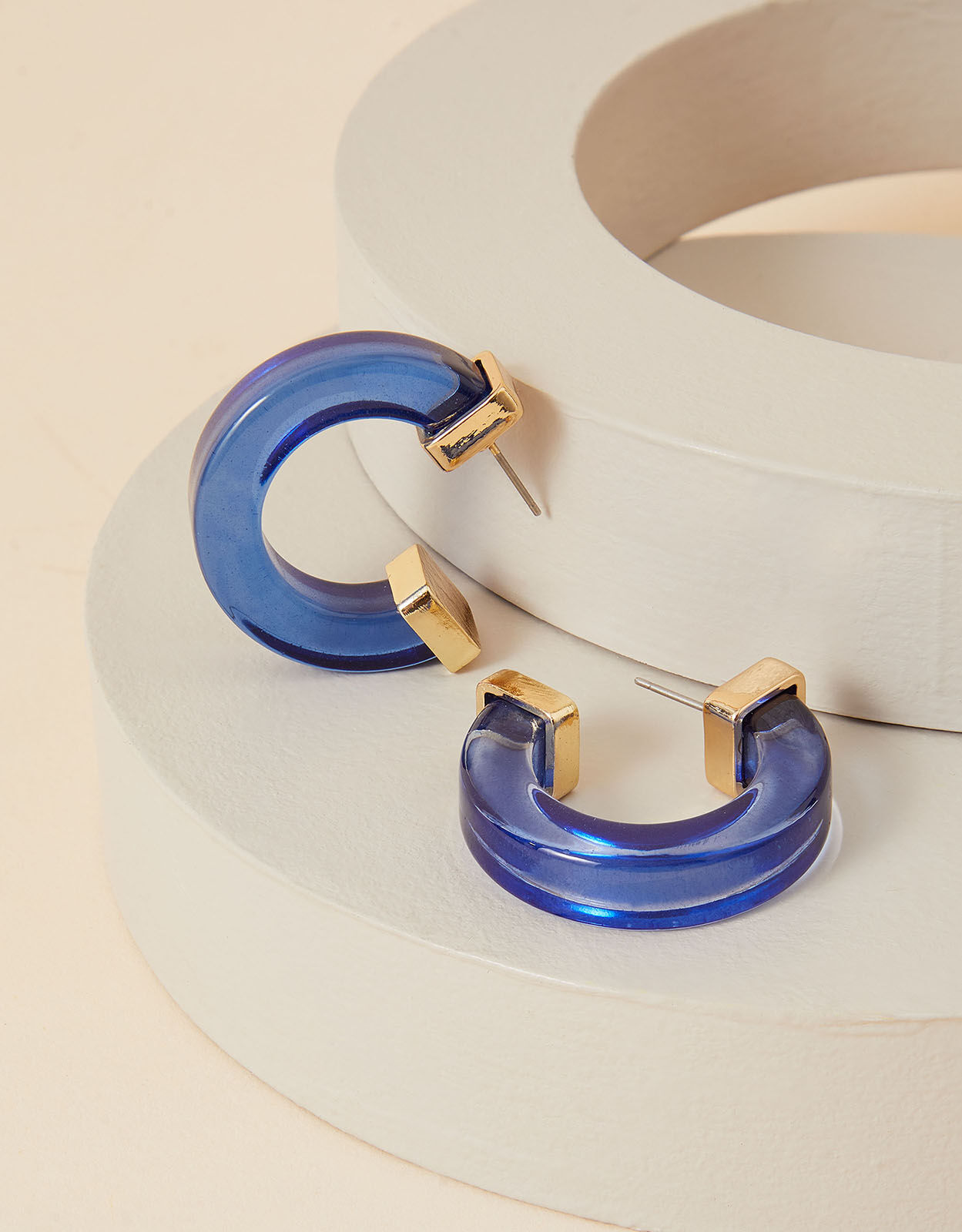 Comfortable Pierced Look Plastic Resin Men's Women Gold Clip On Hoop  Earrings | eBay